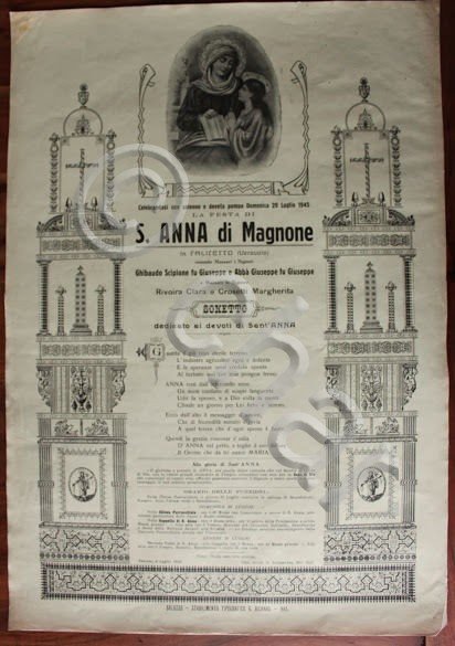 Manifesto devozionale Falicetto Verzuolo - Sant' Anna di Magnone - …