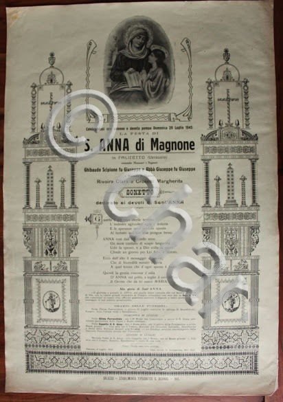 Manifesto devozionale Falicetto Verzuolo - Sant' Anna di Magnone - …