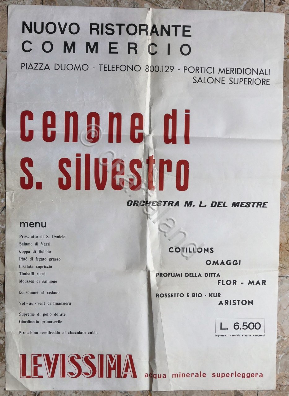 Manifesto Ristorante Commercio - Cenone - Piazza Duomo - Milano …