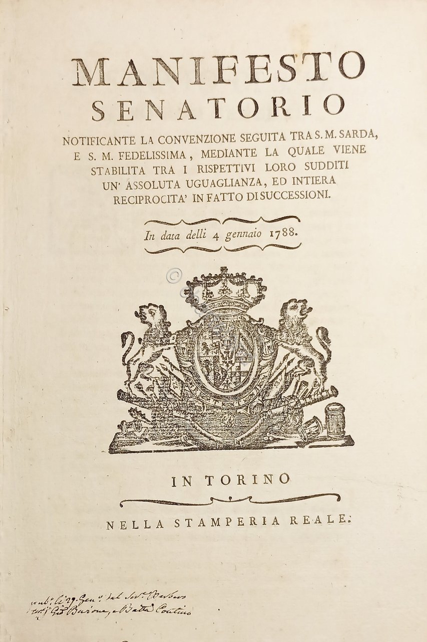 Manifesto Sanatorio convenzione tra S.M. Sarda e S.M. Fedelissima - …