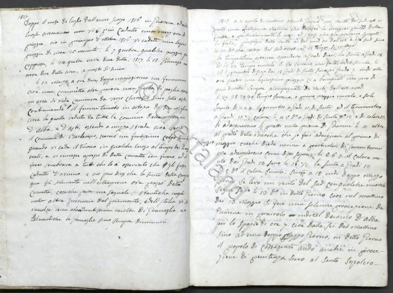 Manoscritto sui Bachi da Seta secondo le regole del Conte …