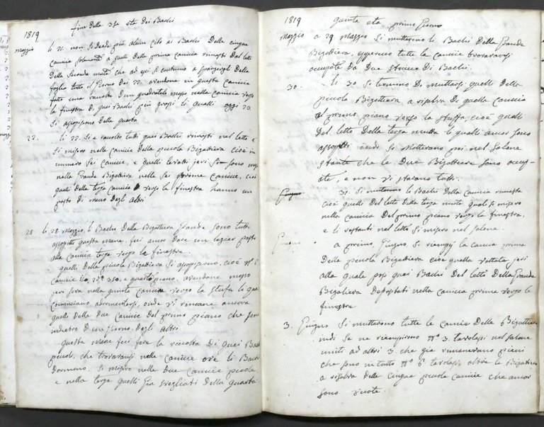 Manoscritto sui Bachi da Seta secondo le regole del Conte …