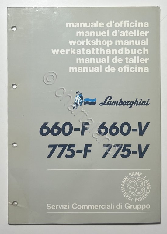 Manuale d'Officina Trattori Lamborghini - 660-F / 660-V / 775-F …