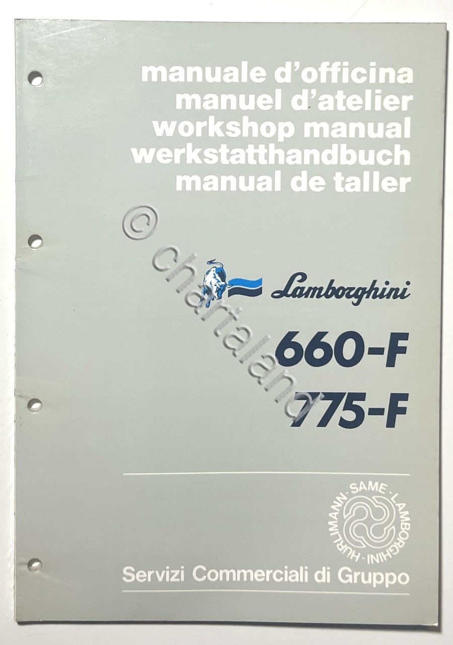 Manuale d'Officina Trattori Lamborghini - 660-F / 775-F - ed. …