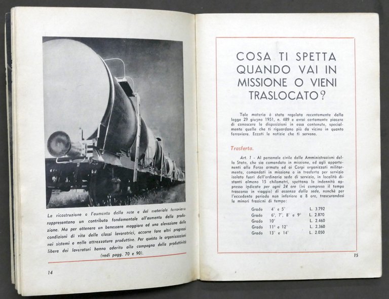 Manuale del Ferroviere - Informazioni previdenziali sindacali politiche - 1953