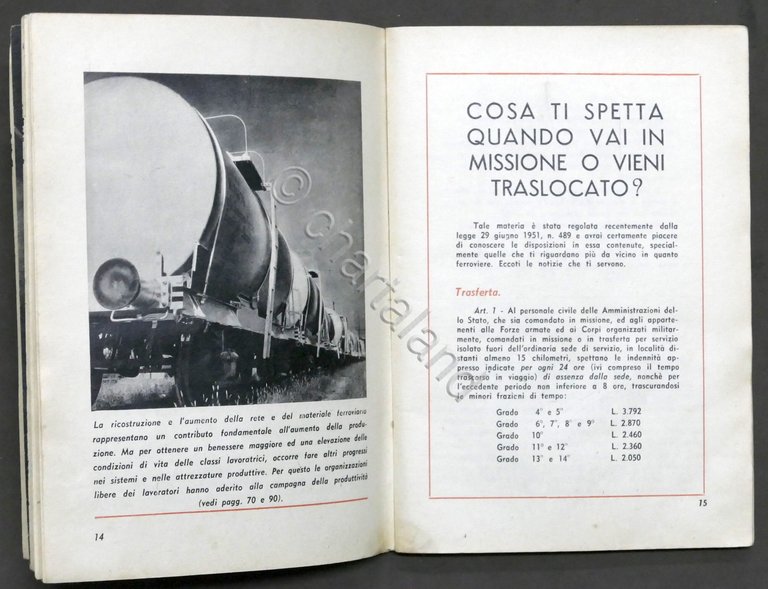 Manuale del Ferroviere - Informazioni previdenziali sindacali politiche - 1953
