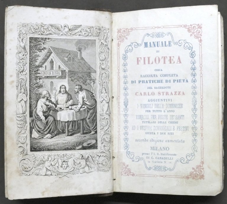 Manuale di Filotea del sacerdote Carlo Strazza - ed. 1848