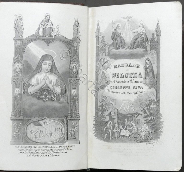 Manuale di Filotea del sacerdote milanese Giuseppe Riva - 1901