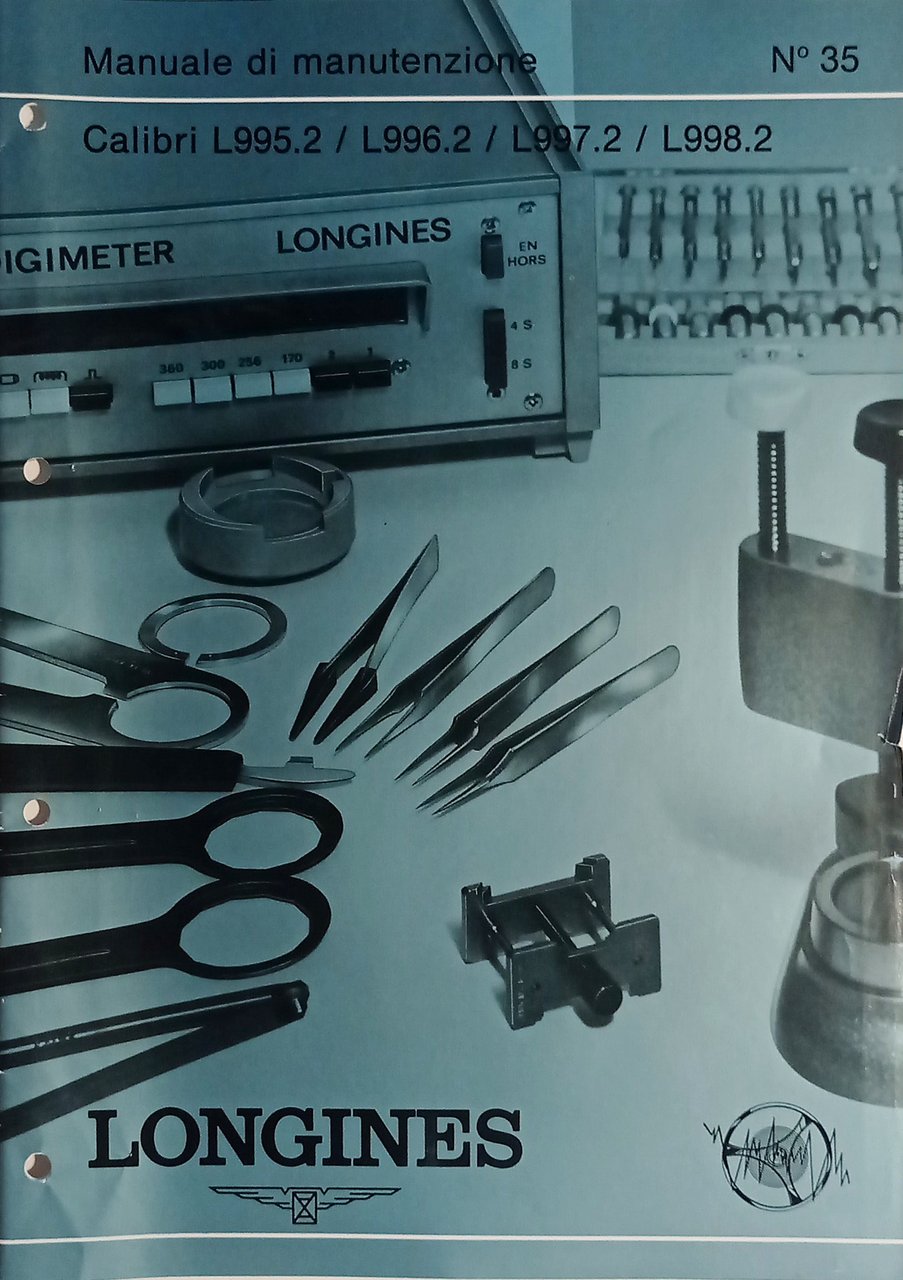 Manuale di Manutenzione Longines N. 35 - Calibri L995.2/ L996.2/ … | Immagine principale