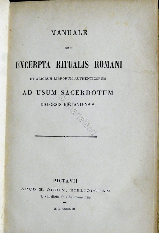 Manuale seu Excerpta Ritualis Romani ad usum Sacerdotum - 1903 … | Immagine Gallery 3