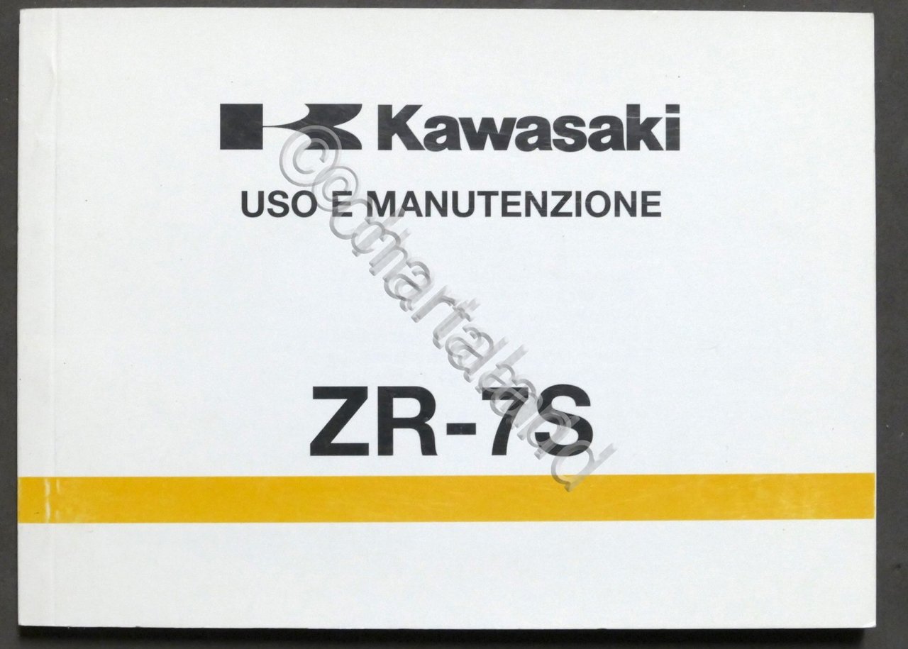 Manuale uso e manutenzione moto Kawasaki ZR-7S - ed. 2001