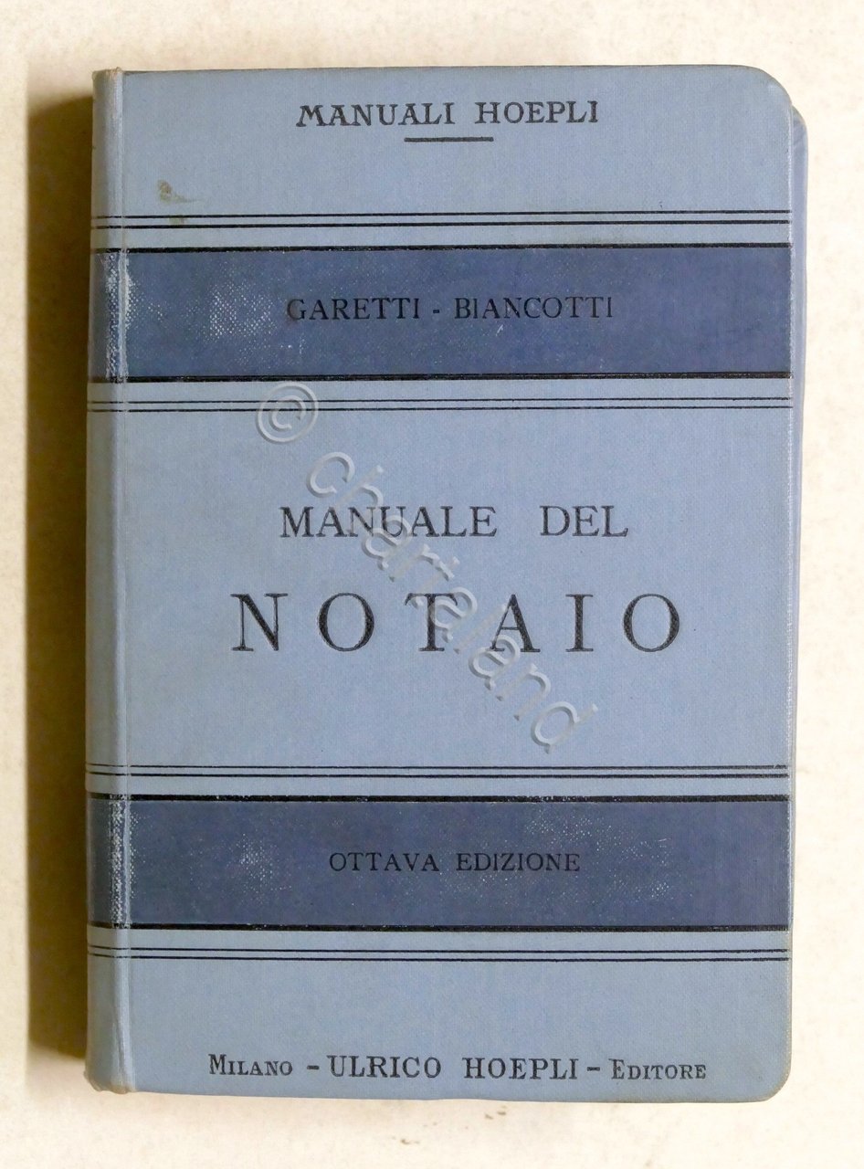 Manuali Hoepli - A. Garetti e G. V. Biancotti - … | Immagine principale