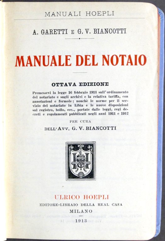 Manuali Hoepli - A. Garetti e G. V. Biancotti - … | Immagine Gallery 3