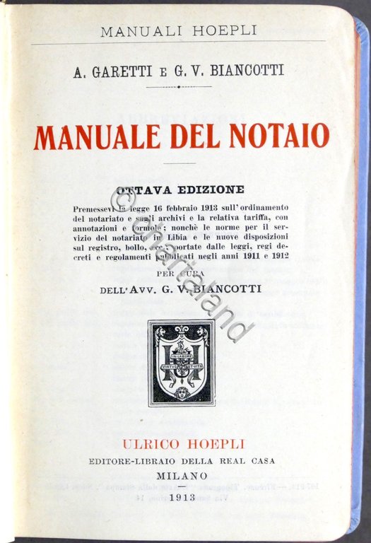Manuali Hoepli - A. Garetti e G. V. Biancotti - … | Immagine Gallery 4