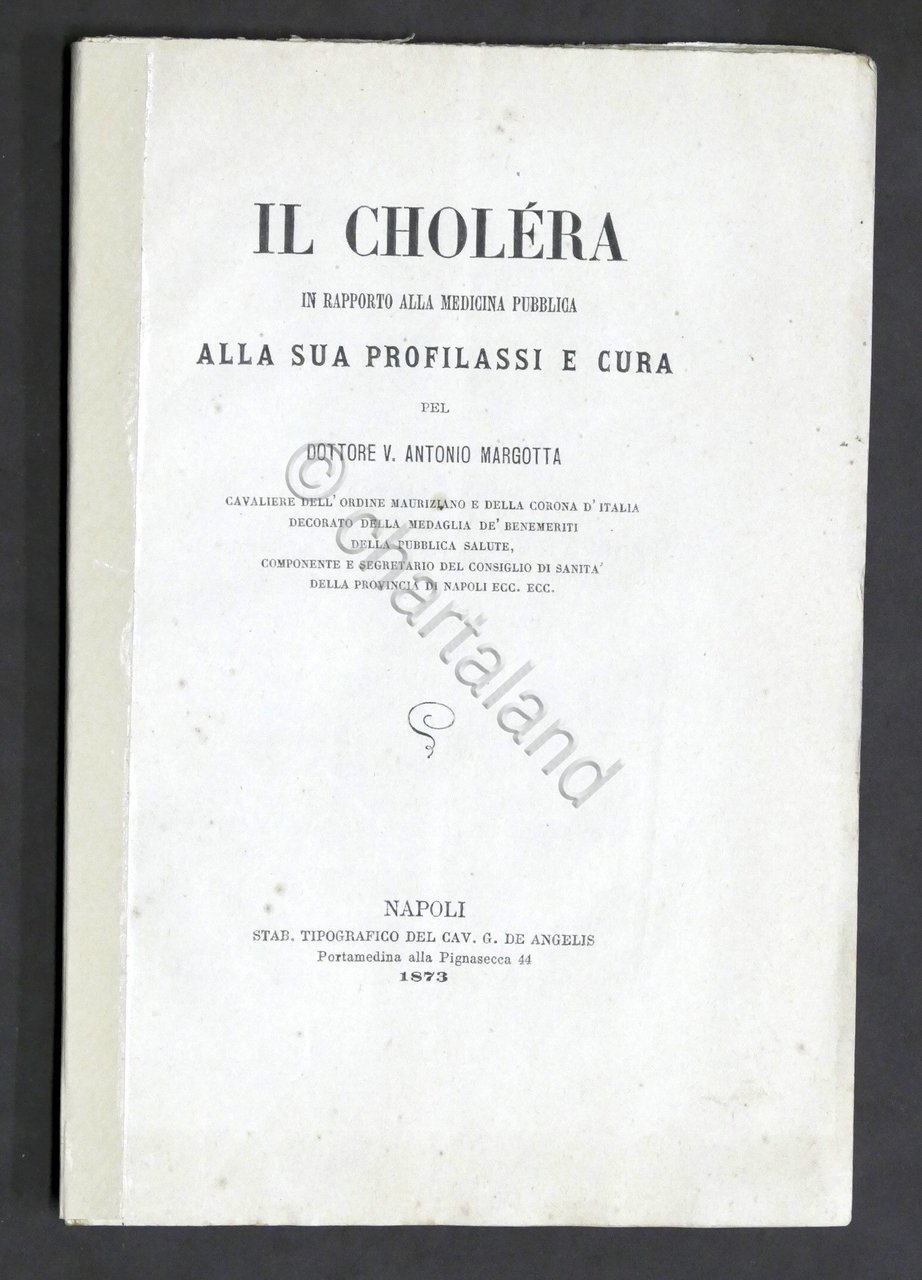 Margotta Il cholera in rapporto a medicina pubblica profilassi cura …