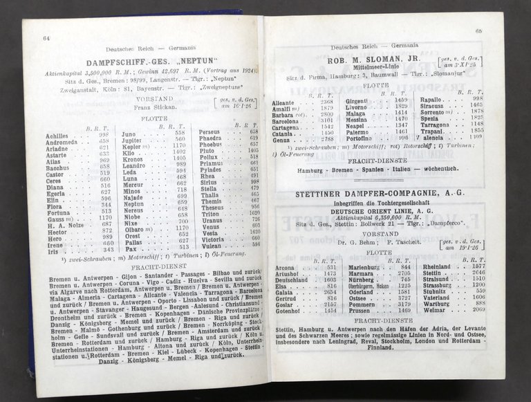 Marina - Almanacco delle Marine Mercantili - Annata 1926 / …