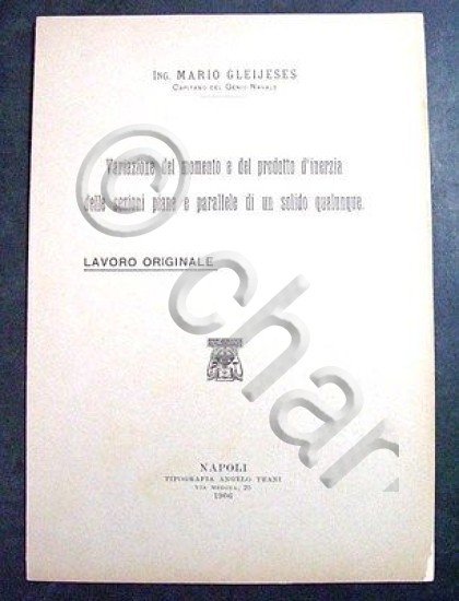 Marina - M. Gleijeses - Variazione Momento Inerzia Sezioni Piane …