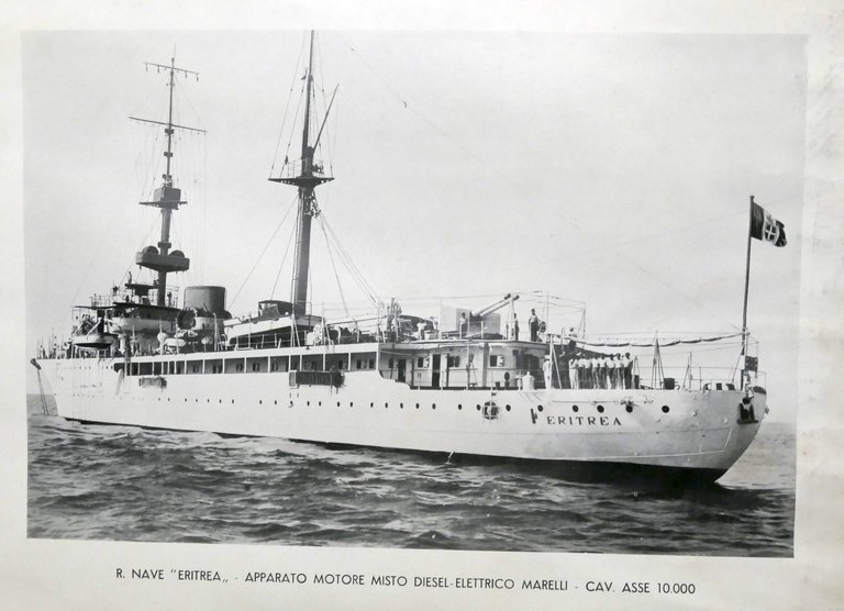 Marina Militare - Stampa R. Nave Eritrea motore diesel-elettrico Marelli …
