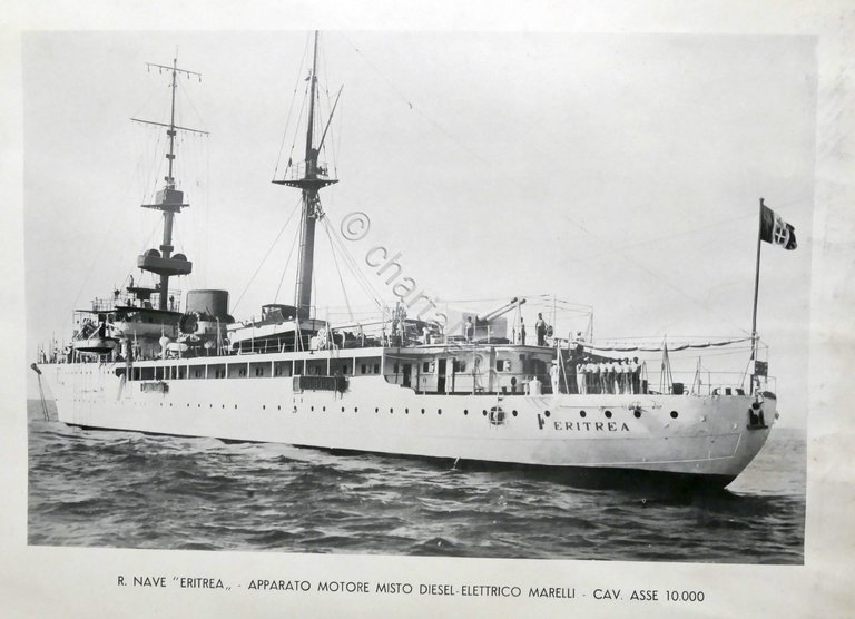 Marina Militare - Stampa R. Nave Eritrea motore diesel-elettrico Marelli …