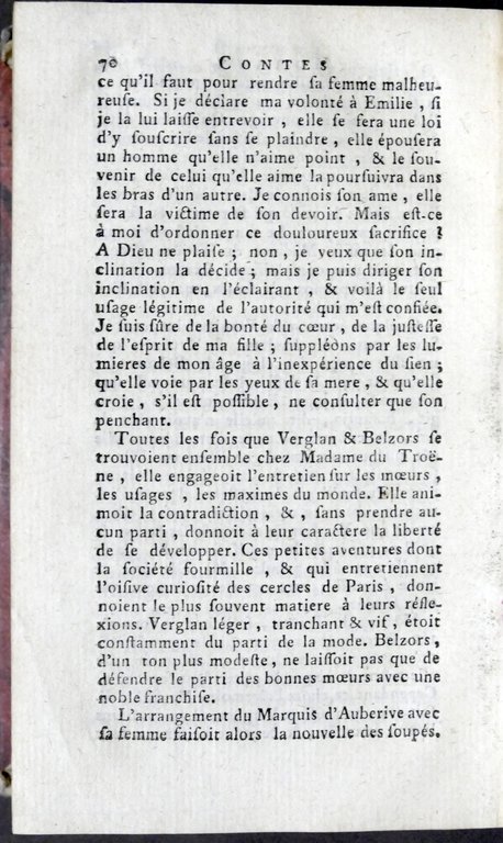 Marmontel - Contes Moraux - Avec une apologie du théatre …