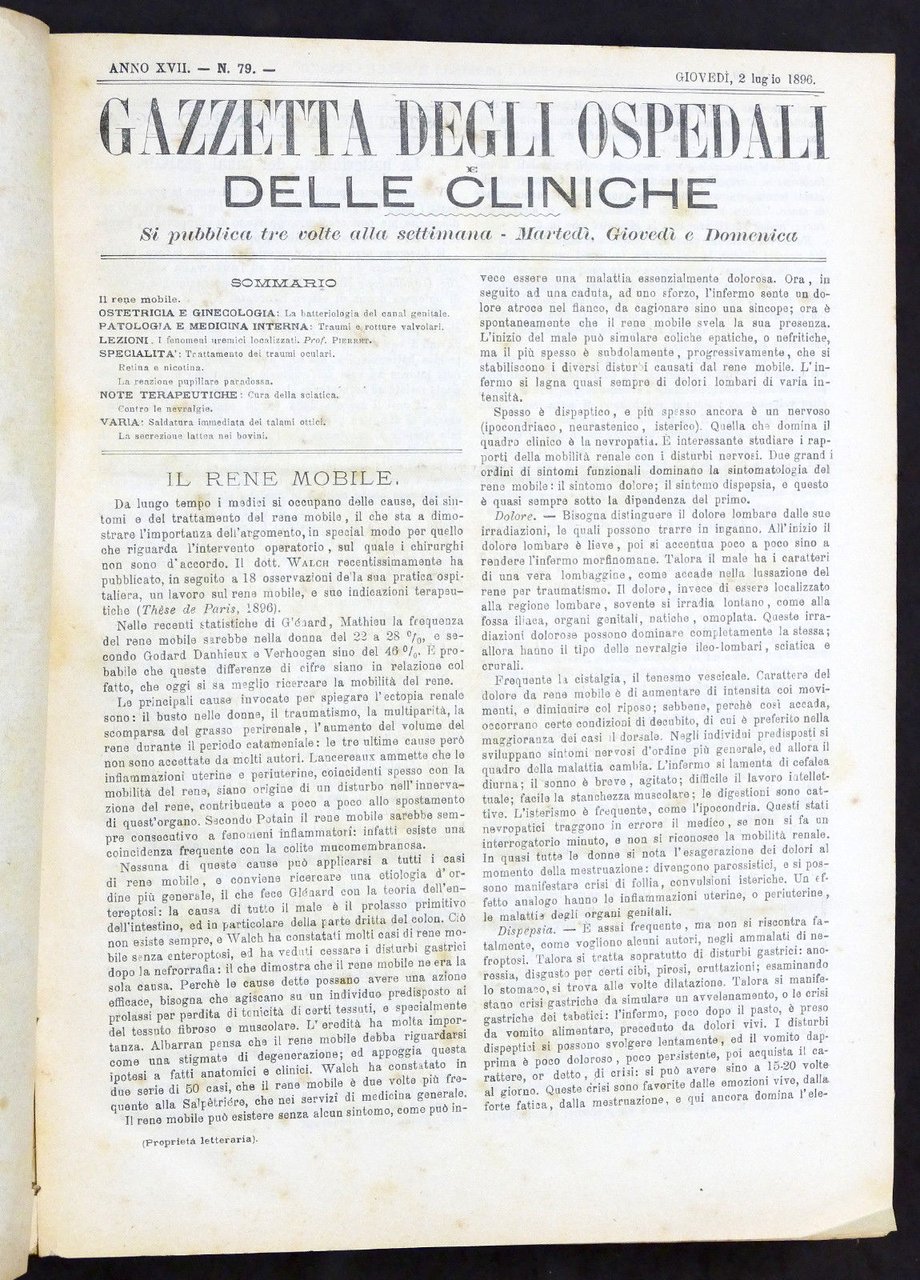 Medicina - Gazzetta degli ospedali e delle cliniche - 2° … | Immagine principale