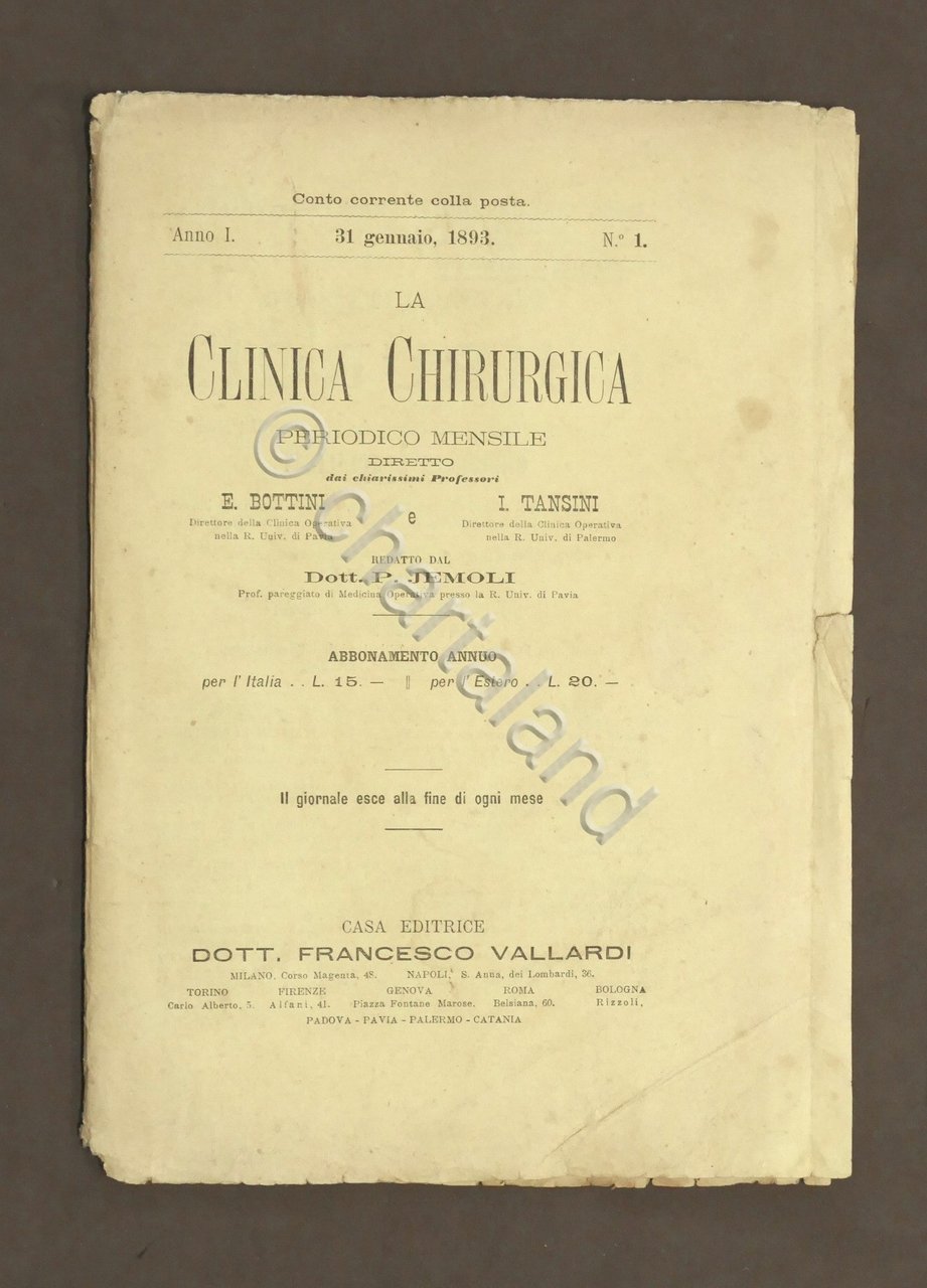 Medicina - La Clinica Chirurgica - Periodico mensile - Anno …