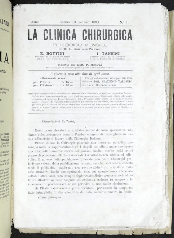 Medicina - La Clinica Chirurgica - Periodico mensile - Anno …