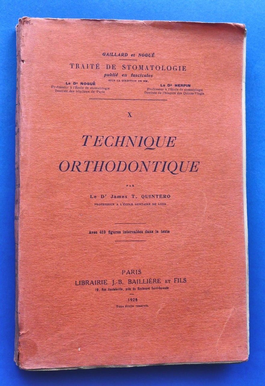 Medicina - Quintero - Traitè de Stomatologie X - Technique … | Immagine principale