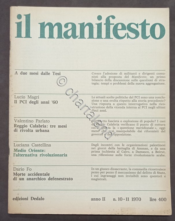 Mensile diretto da L. Magri e R. Rossanda - Il …