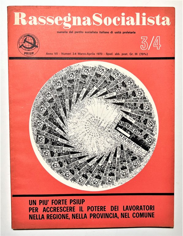 Mensile PSIUP - Rassegna Socialista N. 3/4 - 1970