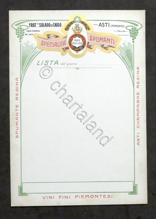 Menu F.lli Solaro di Carlo - Asti - Vini e …