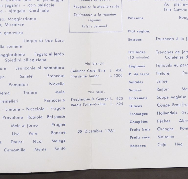 Menu Navi - Costa Crociere Tn. Federico C - 28 … | Immagine Gallery 3