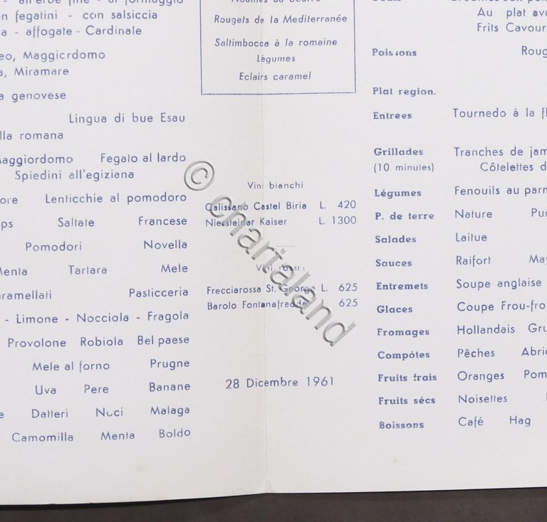 Menu Navi - Costa Crociere Tn. Federico C - 28 … | Immagine Gallery 4