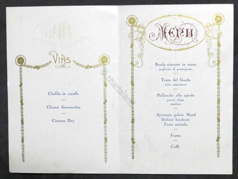 Menù nozze Tognana - Sella - Hotel du Nord - …