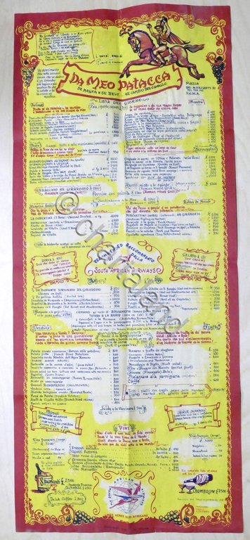 Menu Ristorante Da Meo Patacca - Roma - Lista del …