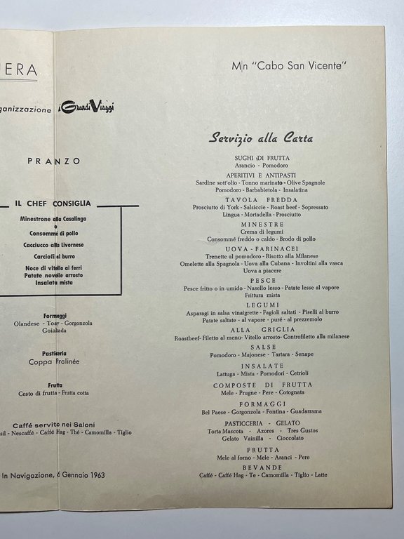 Menu Viaggi - Capodanno in Crociera - M/N Cabo San …