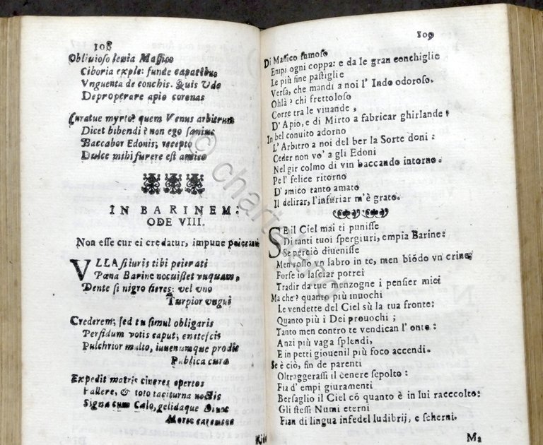 Metamorfosi lirica d'Horatio parafrasato e moralizato da Loreto Mattei - …