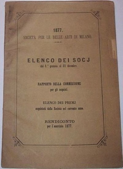 Milano - Società Belle Arti - Elenco Soci - Premi … | Immagine principale