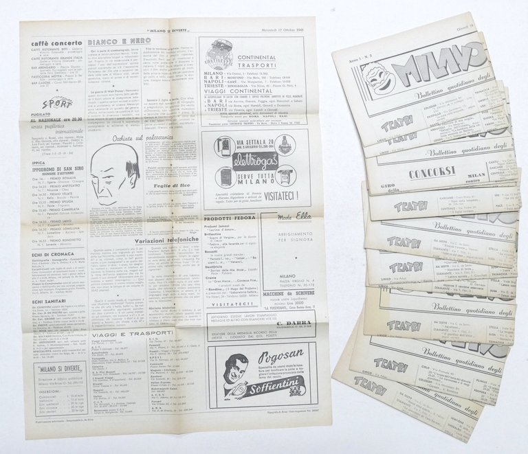 Milano si Diverte Bollettino quotidiano spettacoli divertimenti Anno I completo