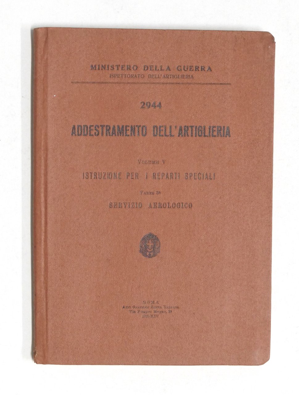 Militaria - Addestramento Artiglieria Vol. V - Servizio Aerologico - …