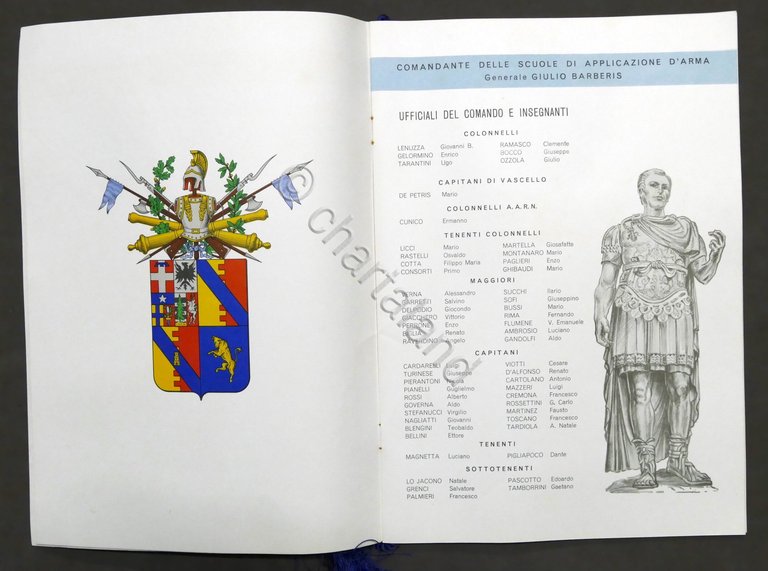 Militaria - Calendario Scuole di Applicazione d'Arma - 1962