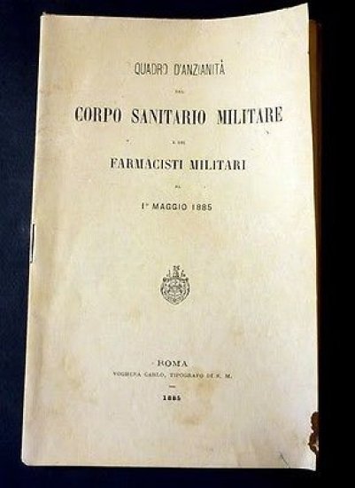 Militaria - Corpo Sanitario Militare Farmacisti Militari - Quadro Anzianità … | Immagine principale