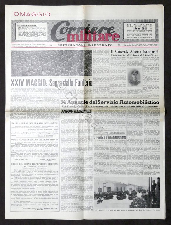Militaria - Corriere Militare - Settimanale illustrato - N. 22 …