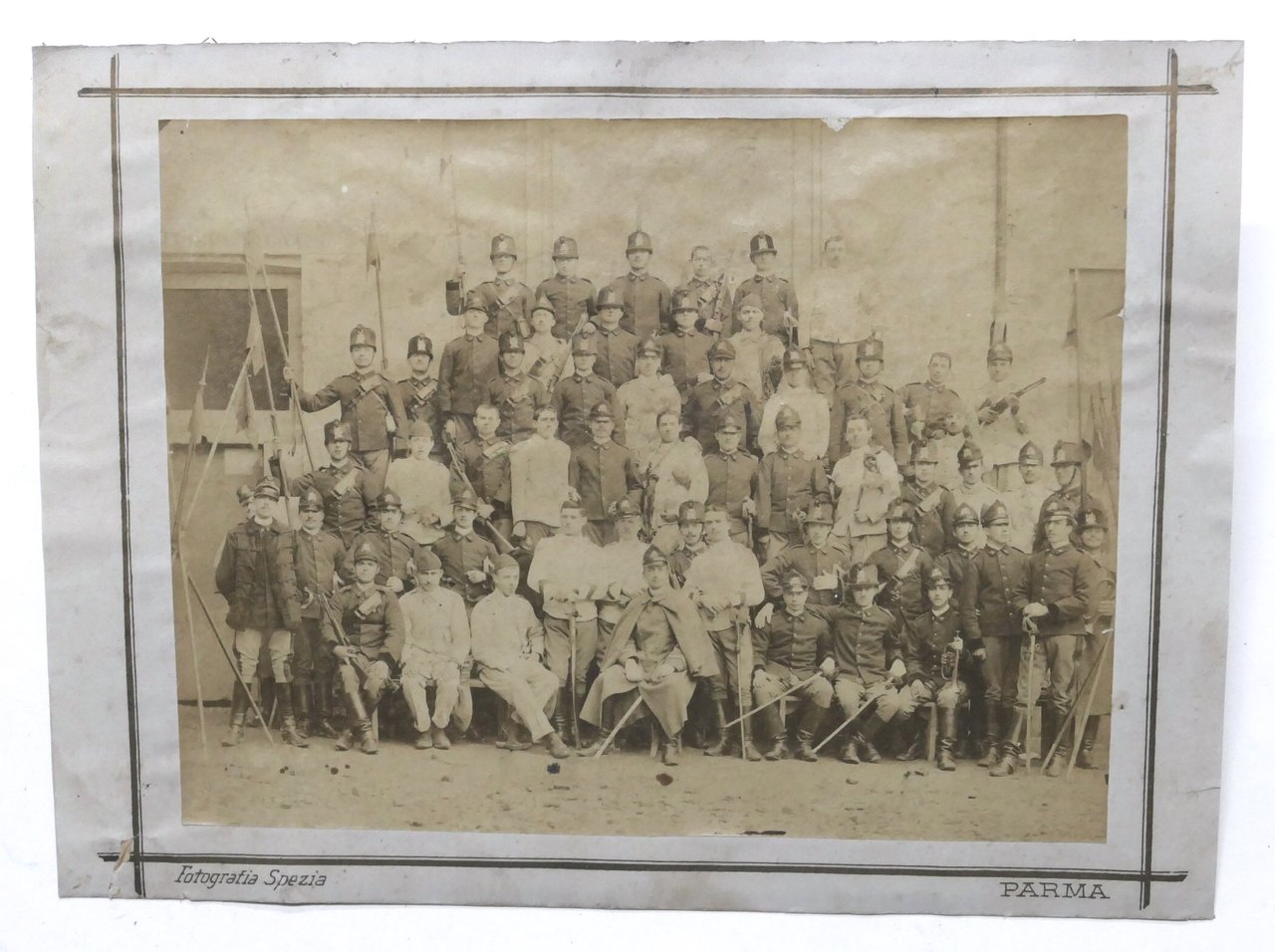 Militaria - Fotografia albumina - Reggimento Cavalleria - Parma - …