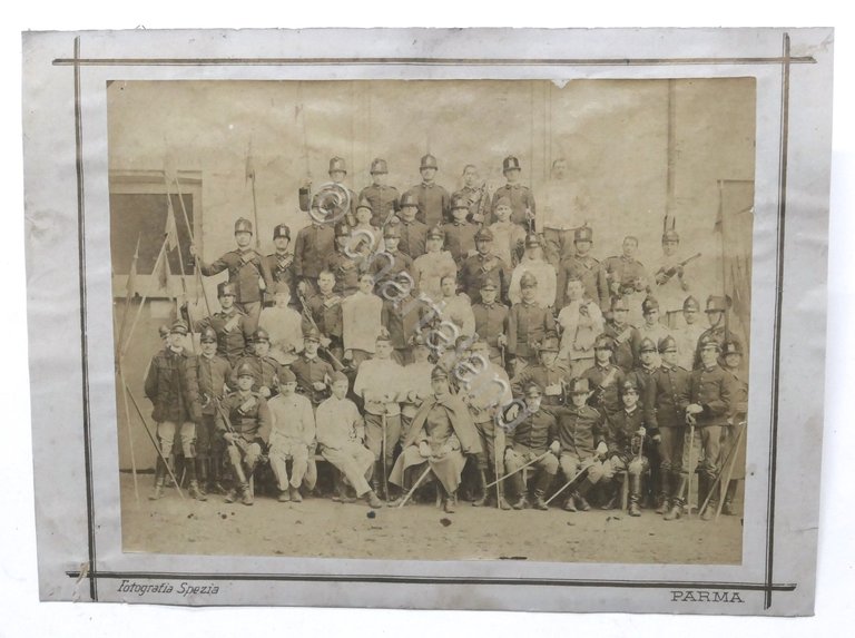 Militaria - Fotografia albumina - Reggimento Cavalleria - Parma - …