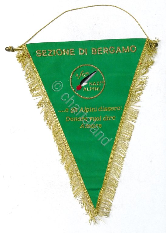 Militaria - Gagliardetto - Associazione Nazionale Alpini Sezione di Bergamo