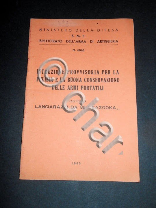 Militaria - Pulizia e conservazione Armi Portatili : Lanciarazzi da …