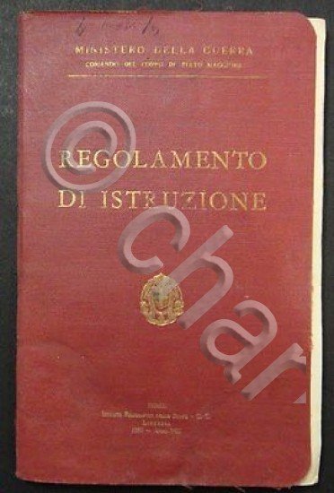 Militaria - Regolamento di Istruzione - ed. 1930