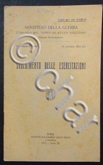 Militaria - Svolgimento delle esercitazioni - 1933