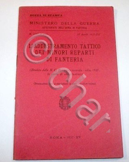 Militaria Addestramento tattico reparti minori - 1937